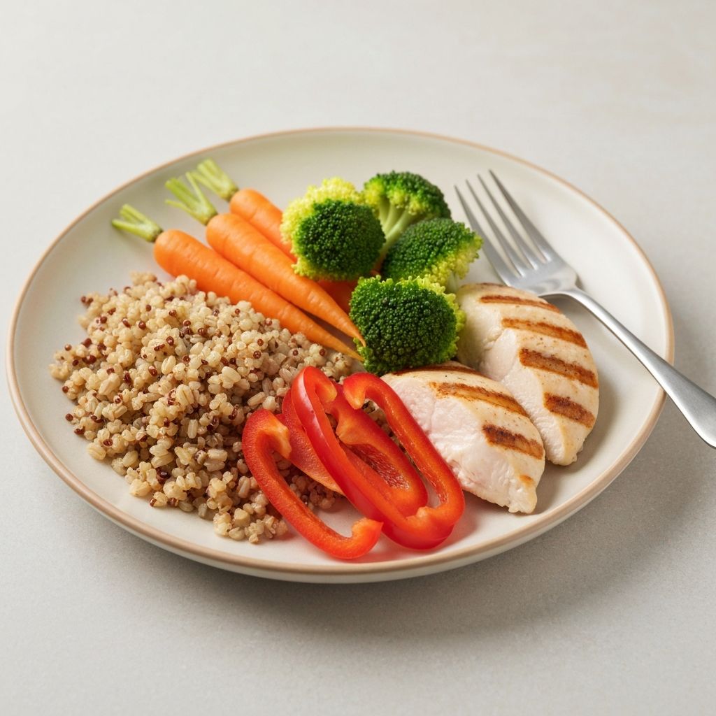 Näringsämnen på en tallrik